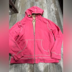Hanna Andersson Sherpa lined hoodie zip up sweatshirt jacket
